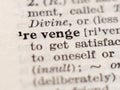 Dictionary definition of word revenge Royalty Free Stock Photo