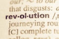 Dictionary definition of word revolution Royalty Free Stock Photo