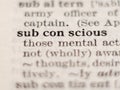 Dictionary definition of word subconscious