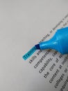 Dictionary definition of the word Training highlighted with blue marker pen Royalty Free Stock Photo