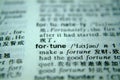 Dictionary fortune Royalty Free Stock Photo