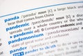 Dictionary - Pandemic word definition Royalty Free Stock Photo