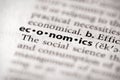 Dictionary Series - Economics: economics Royalty Free Stock Photo