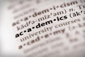 Dictionary Series - Information: academics Royalty Free Stock Photo