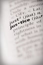 Dictionary Series - Law: justice Royalty Free Stock Photo