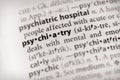 Dictionary Series - Psychology: psychiatry Royalty Free Stock Photo