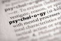 Dictionary Series - Psychology: psychology Royalty Free Stock Photo