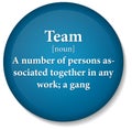 Dictionary term of team word