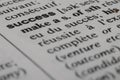 Dictionary word success, close up Royalty Free Stock Photo