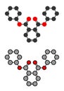 Dicyclohexyl phthalate (DCP) plasticizer molecule Royalty Free Stock Photo