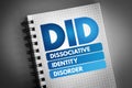 DID - Dissociative Identity Disorder acronym