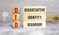 DID - Dissociative Identity Disorder acronym, medical concept background