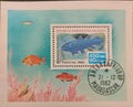 Postage stamp with fish on it from the 80s\'