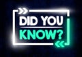 Did you know - illustration concept Royalty Free Stock Photo