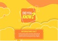 Did you know banner with yellow background Royalty Free Stock Photo