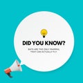 Did you know interesting fact Vector Illustration