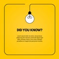 Did you know interesting fact Vector Illustration on yellow