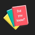 Did you know question. Book with text Royalty Free Stock Photo