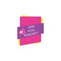 did you know? tag, color, megaphone icon