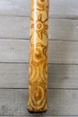 Didgeridoo music wooden instrument closeup Royalty Free Stock Photo