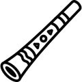Didgeridoo outline icon vector AI generated Royalty Free Stock Photo