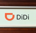 DiDi logo, sign at Silicon Valley office of DiDi Chuxing, Chinese transportation company - Mountain View, California, USA - 2021