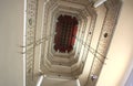 DIDIM, TURKEY - JULY 9, 2014. View of the hotel inside, bottom view