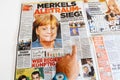 Die Bild newspaper, reporting about Angela Merkel election in Ge Royalty Free Stock Photo