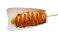 Die cut of Cheese Corndog , hotdog style Korean Street Food popular