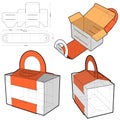 Folding box with handle