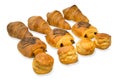 Top view of many croissant, focus selective