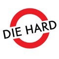 Die hard stamp on white Royalty Free Stock Photo