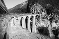 The RhÃÂ¤tische railway on its way through the Unesco World