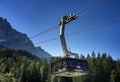 Die Seilbahn auf dem Weg zur Zugspitze in Bayern Royalty Free Stock Photo