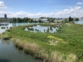 Die Wollschweininsel Wulesaueninsle by the Seepark in Kreuzlingen Royalty Free Stock Photo