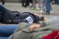 Died Protesters At The The Rebellion Extinction Group At The Demonstration On The Dam At 6-1-2020 Amsterdam The Netherlands 2020