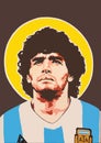 Diego Armando Maradona vector illustration poster template Royalty Free Stock Photo