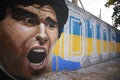 Diego Armando Maradona wall graffiti