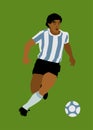Diego Armando Maradona, a famous Argentine professional footfall player