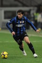Diego Milito in action during the match