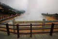 Tourist Visiting Sikidang Thermal Crater Dieng Highland Indonesia Royalty Free Stock Photo