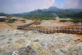 Sikidang Thermal Crater Dieng Highland Indonesia Royalty Free Stock Photo