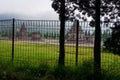 Dieng temple compound behind a gate in Indonesia Royalty Free Stock Photo