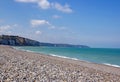 Dieppe, the beach, on a beautiful spring day Seine-Maritime France Royalty Free Stock Photo