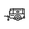 diesel air compressor line icon vector illustration Royalty Free Stock Photo