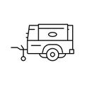diesel air compressor line icon vector illustration Royalty Free Stock Photo