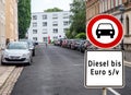 Diesel driving ban in german Royalty Free Stock Photo