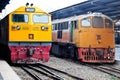 Diesel electeic locomotive Royalty Free Stock Photo