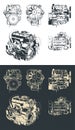 Diesel engine blueprints