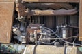 Diesel engine of an old tractor Royalty Free Stock Photo
